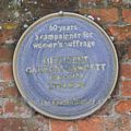 Blue Plaque Millicent Fawcett